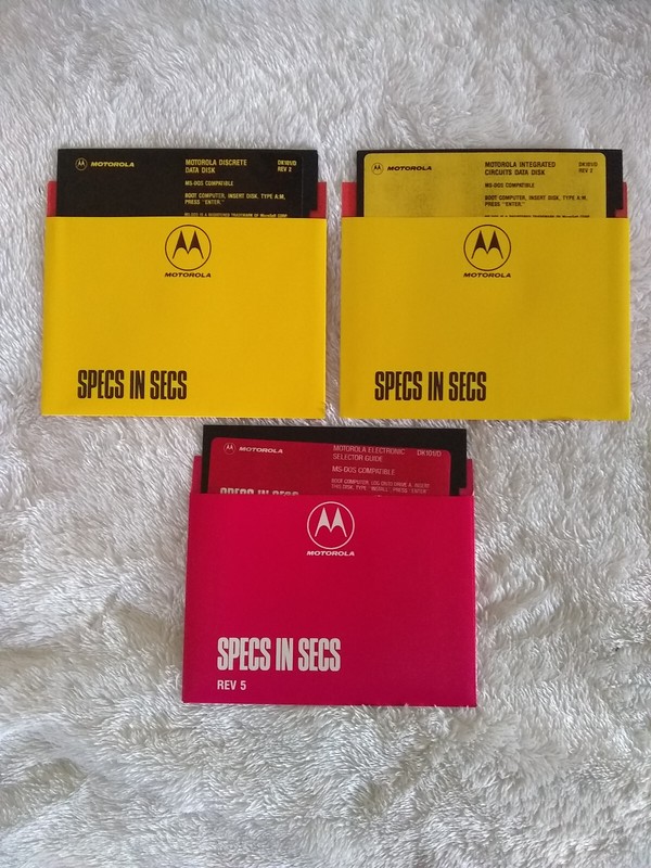 Motorola Specs In Secs 1988 Rev 5 DOS Version 5.25" Floppy gallery