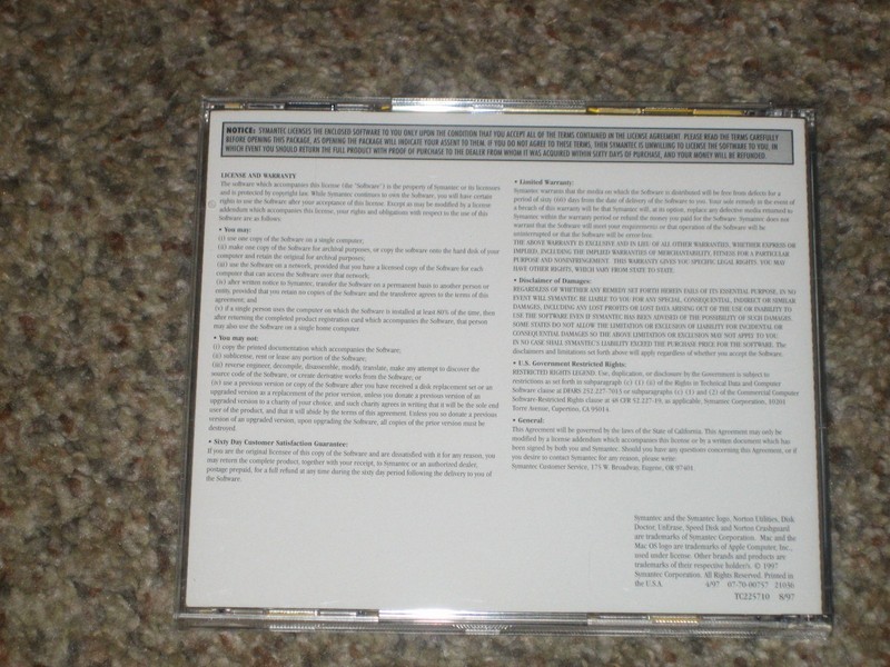 Symantec Norton Utilities Version 3.5 Mac OS CDROM Software Vintage gallery