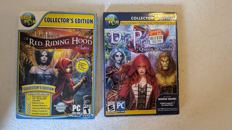 Big Fish Games Dark Parables PC DVD-ROM Software Lot of 2 Collector’s Edition
