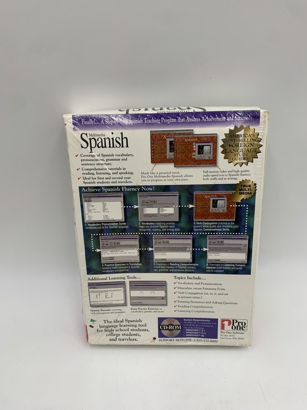 Multimedia Windows Spanish Pro One PC CD-ROM IBM Windows 95 3.1 New In Box #A1 gallery