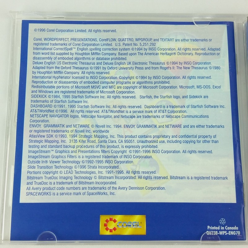 Corel WordPerfect Suite 7 Windows 95 CD Rom Quattro Pro 7 Paradox 7 Presentation gallery