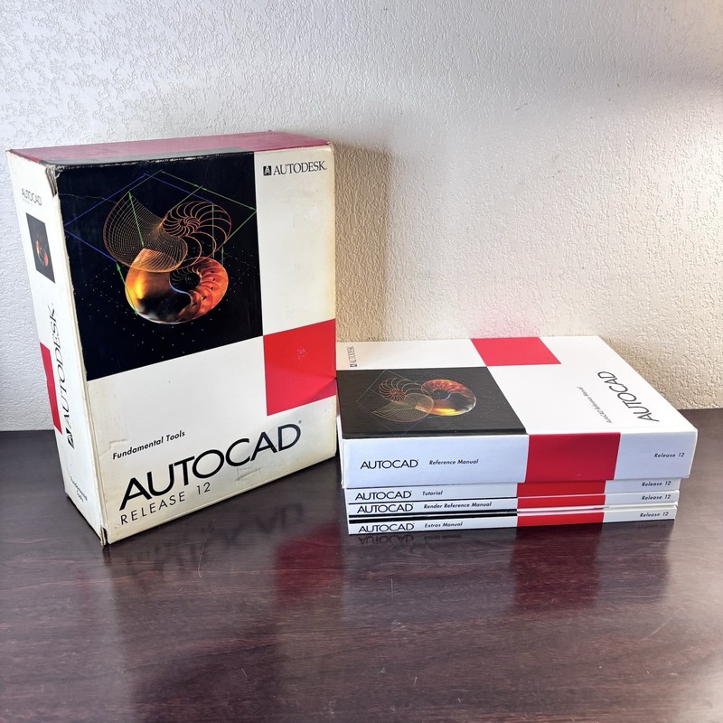 AutoCAD Release 12, Autodesk Drafting Software Manuals (5 Books) No Software