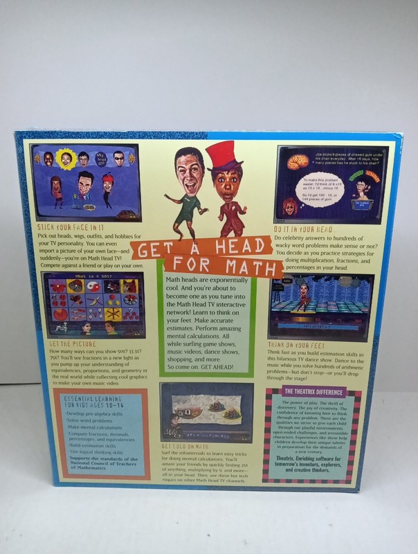 Math Heads By Theatrix PC MAC CD-ROM Ages 10-14 Vintage New gallery