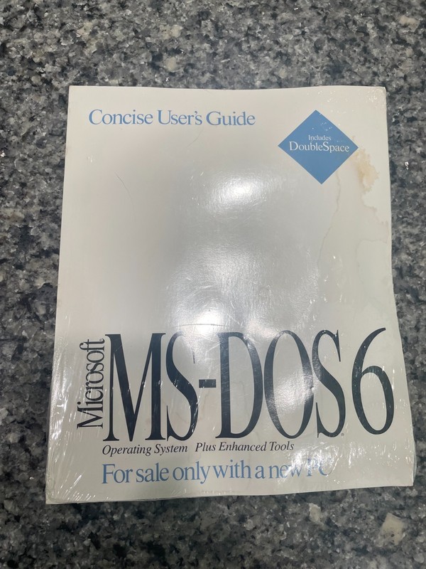 Microsoft MS-DOS 6 with COA, 3.5″ disk (New/Unopened)