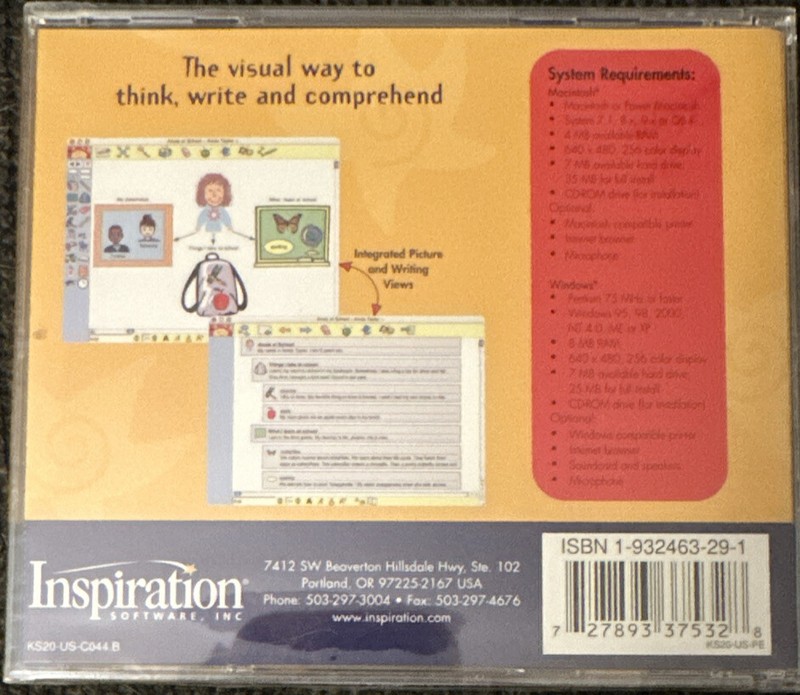 Kidspiration Software Version 2 Visual Way To Think, Write and Comprehend K-5 gallery