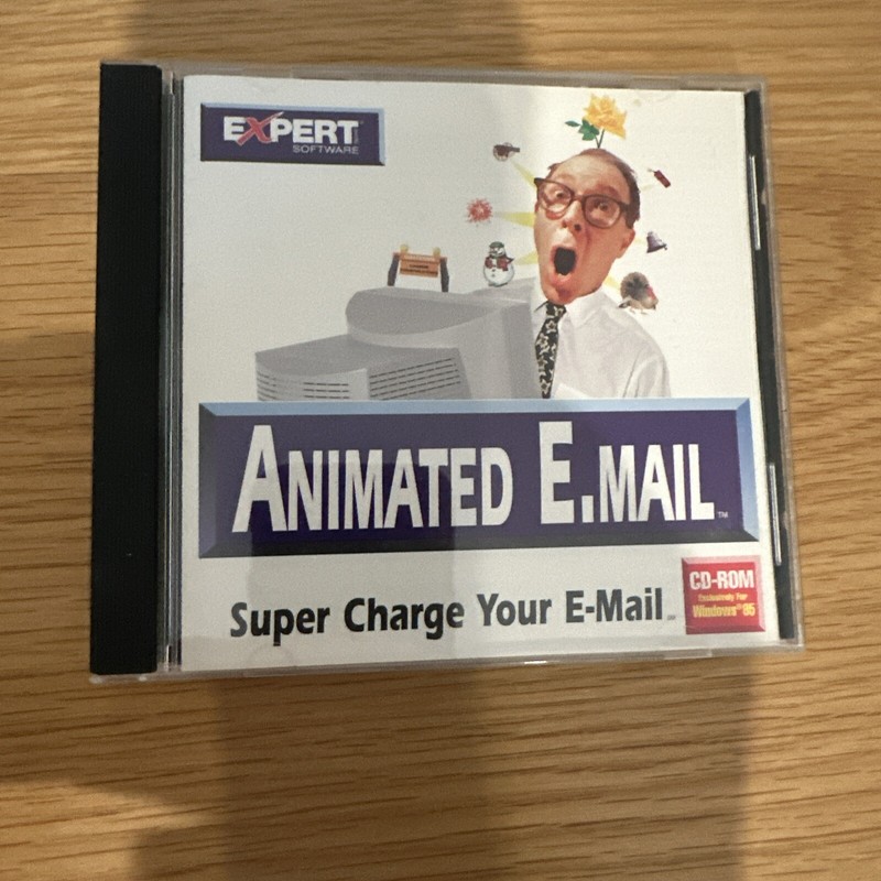 Animated E-mail, Vintage (Expert Software 1997) CD Windows 95. Very Rare 💿