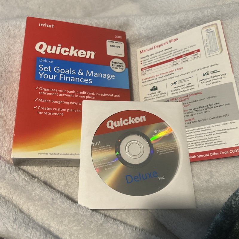 Intuit Quicken Deluxe 2012 Personal Finance Windows PC Windows XP/Vista/7