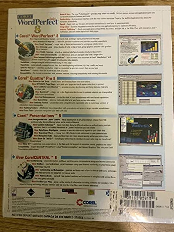 COREL WordPerfect Suite 8 gallery
