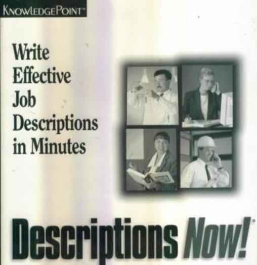Descriptions Now! 4.01 w/ Manual PC CD write effective job hire human resource!