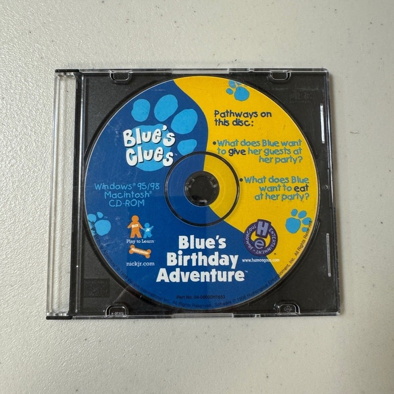 Vintage Blues Clues Birthday Adventure CD-ROM Education Interactive Preschool gallery