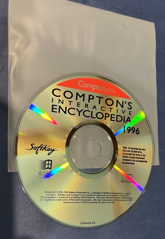 Compton’s Interactive Encyclopedia 1996 Edition CD