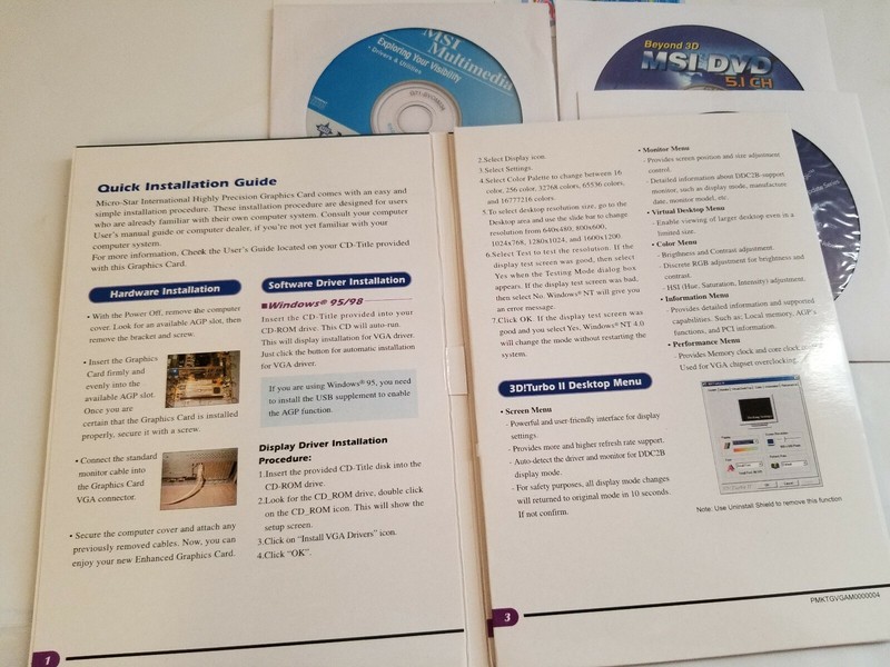 MSI 3D AGPhantom Users Manual Software Kit Disc Installation Drivers Application gallery