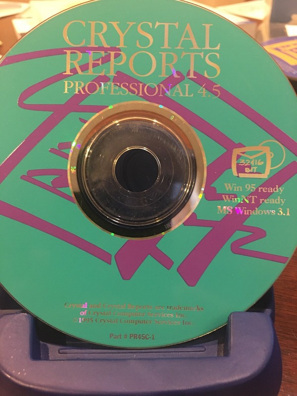 Crystal Reports Professional 4.5 + Crystal INFO 4.5. CDs. Vintage gallery