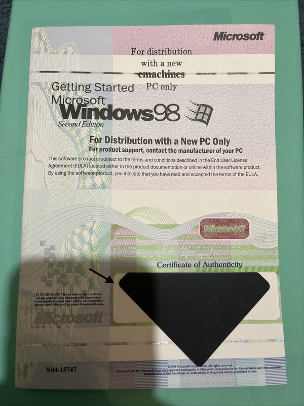 Microsoft Windows 98 Second Edition Getting Started CD Manual (NO CD) gallery
