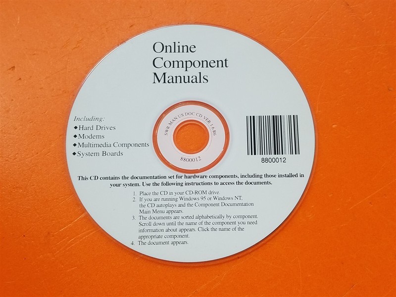 ⭐️⭐️⭐️⭐️⭐️ PC Software CD Disc Online Component Manuals