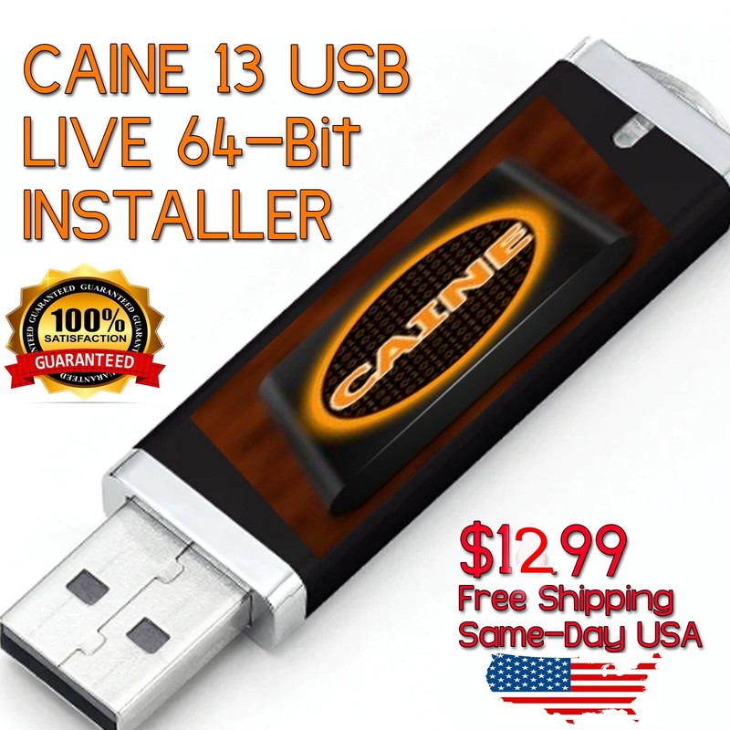 Caine 13 Linux 64bit Forensic Environment FAST 8GB USB Ships Same Day Free USA!