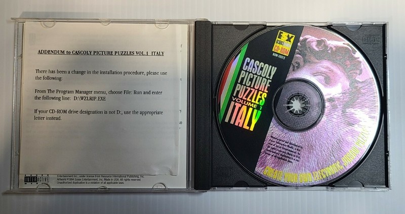 Cascoly Picture Puzzles Vol 1 PC CD-ROM Vintage Puzzle Game Windows gallery