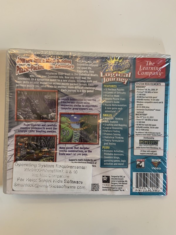 The Learning Company Zoombinis Logical Journey Pc Mac FACTORY SEALED BRAND NEW gallery