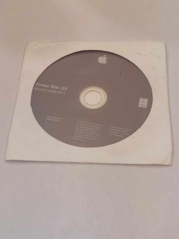 Vintage 2005 Apple Mac OS X Install Disc 2 Disc Version 1.0 2Z691-5270-A