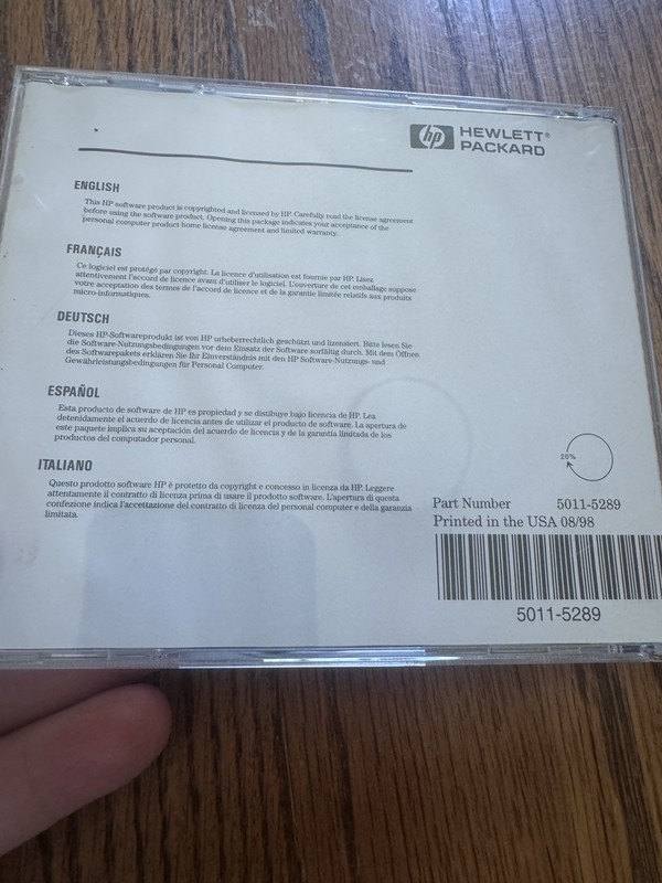 HP Kayak XA Documentation & Driver Recovery CD ROM Windows 1998 Software gallery