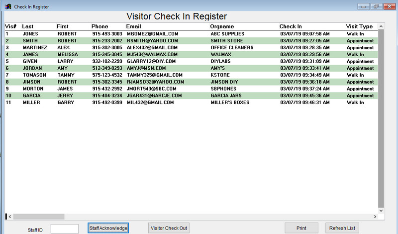 VISITOR CHECK IN Software, Network Access , Windows 7,8,10,11,Server gallery