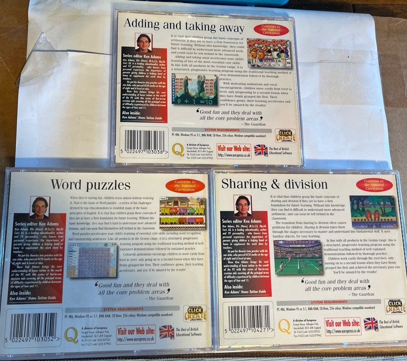 3 Education CDs Ages 4-6 & 7-9. Adding & Taking Away, Sharing & Division, Etc. L gallery