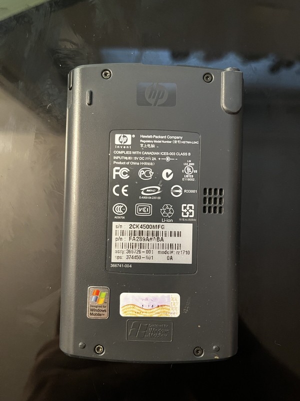 HP iPAQ rz1710 Pro 3.5" pocket PC ONLY (NO CHARGER); (UNTESTED SOLD AS IS) gallery
