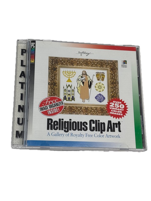 SOFTKEY Religious clip art Platinum CD-ROM 1994 Microsoft compatible