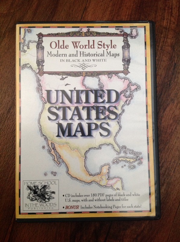 United States Maps – Olde World Style (CD-ROM 2009) Homeschool in the Woods