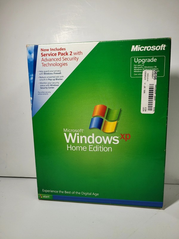 Microsoft Windows XP Home Edition Upgrade With 2 Service Packs and Product Key