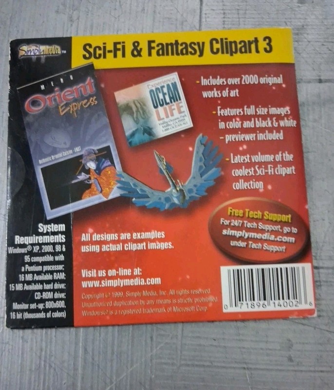 Simply Media Sci-Fi Clipart 3. CD-ROM. Clean And Intact gallery