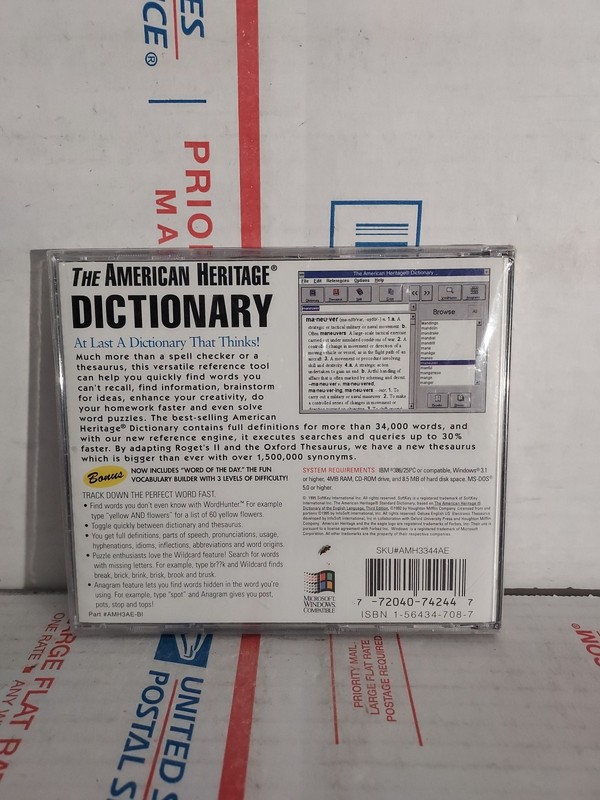 The American Heritage Dictionary Reference Tool For Windows (PC CD-ROM) - #175h gallery