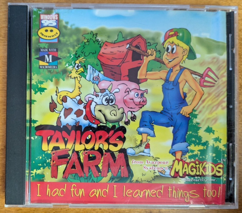 Magikids Taylor’s Farm Windows CD-ROM Alphabet Letters Memory Learning Games 2-8