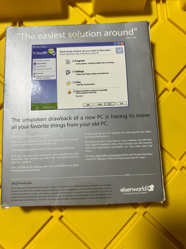 PC RELOCATOR with Cable ALOHABOB - Win 95/98/ME/NT2000/XP Version gallery