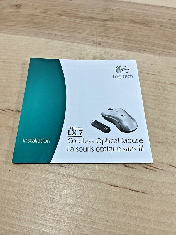 Logitech LX7 Cordless Optical Mouse Driver CD SetPoint 2.4a Manual Bundle gallery