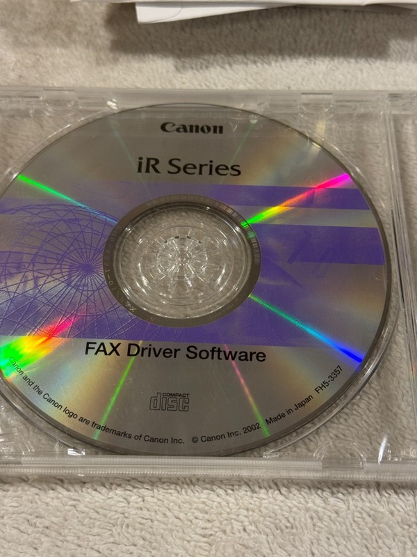Canon IR Series Fax Driver Software – CD ONLY NEW/SEALED!!!