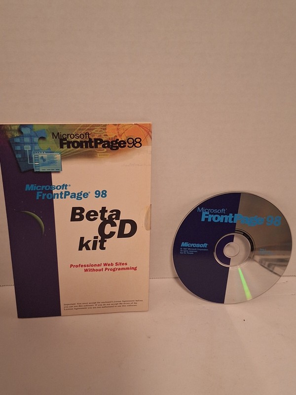 Microsoft Front Page 98 Beta Test CD Kit Windows