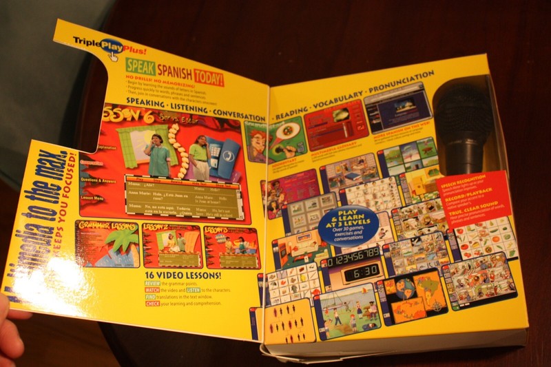 TRIPLE PLAY PLUS! SPANISH LIVING LANGUAGE MULTIMEDIA BRAND NEW WITH MIC FOR PC gallery