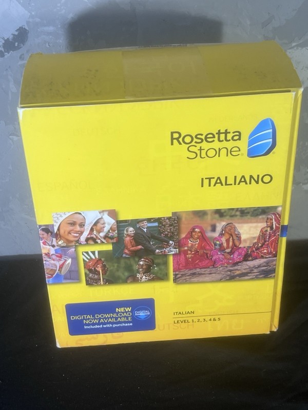 Rosetta Stone ITALIANO Italian Level 1 2 3 4 & 5 Version 4 OPEN BOX w/ Code