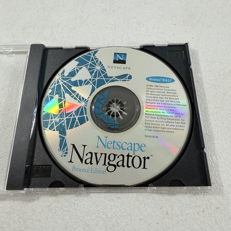 Netscape Navigator Personal Edition Windows 95 3.1 Vintage Software Disc Only