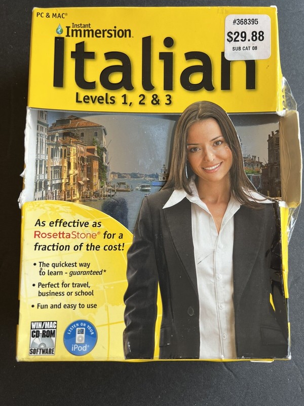 Topics Entertainment Instant Immersion Italian Levels 1, 2 & 3
