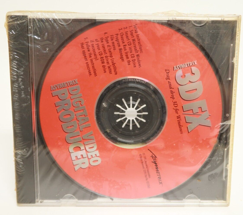 Asymetrix 3D F/X Digital Video Producer 1995 PC Computer Program Software (New)