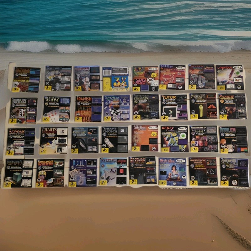 32x New Sealed Vintage Software/Games Lot, Computer Software Store Wiz Tech 90s!
