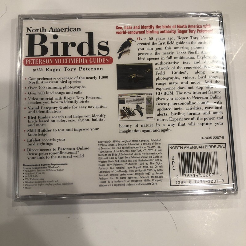 North American Birds New Sealed Cd-ROM Windows (95/98) New Sealed gallery