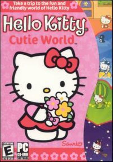 Hello Kitty Cutie World PC CD drawn kitten sticker art activities matching games
