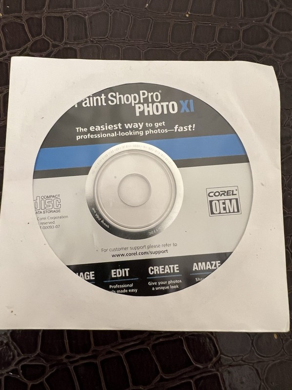 Vintage Corel Paint Shop Pro Photo XI – Windows W/ Serial Number Disc Only