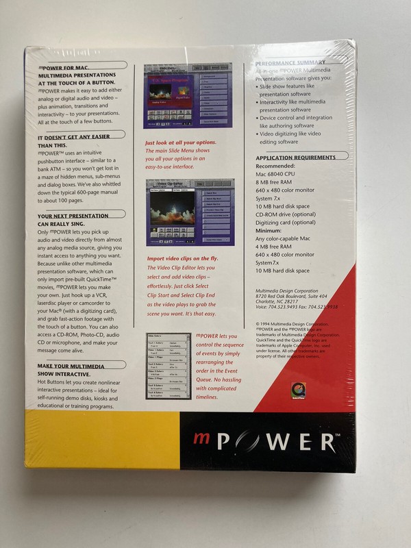mPower Multimedia Design Corporation QuickTime Apple Presentations Software 1994 gallery