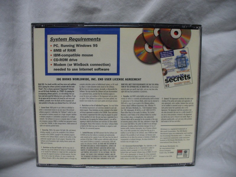 Windows 95 Secrets Gold 4th Edition 4 CD-ROMs gallery