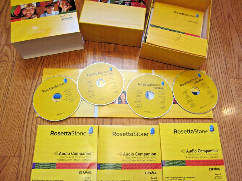 Rosetta Stone Software 1-3 Spanish Espanol Latin America PC Mac v3 + Headset CDs gallery