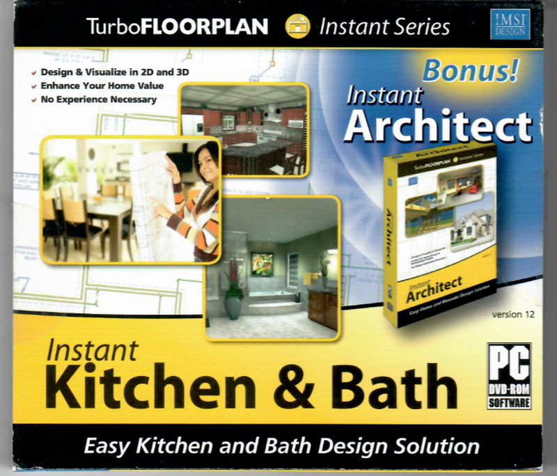 INSTANT KITCHEN & BATH – VERSION 12 PC DVD-ROM + DECK & PATIO PC CD-ROM [FREE]